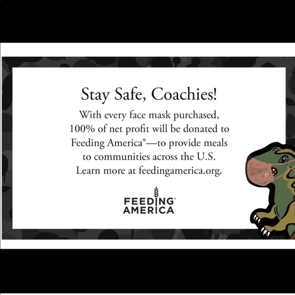 🎉 HP 🎉 🆕 Coach Rexy 🦖 Face Mask Wild Beast - Picture 8 of 9